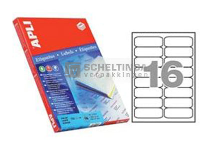 Etiket 99.1x34mm 16-vel A4 Apli nr.:02418