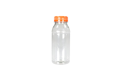 Fles 250cc glad hoog model incl. dop PET