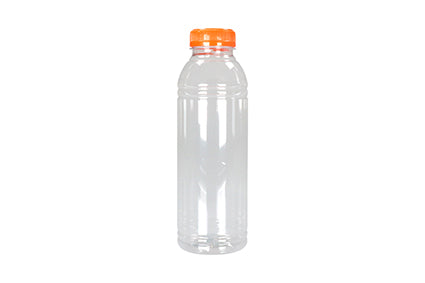 Fles 500cc glad hoog model incl. dop PET