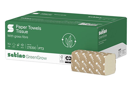 Handdoek ZZ-vouw 2-laag GreenGrow 3210 Satino