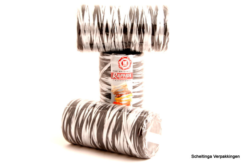 Raphia Bicolore 200mtr Nero-Argento