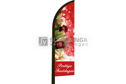 Beachflag 230x60cm Prettige Feestdagen
