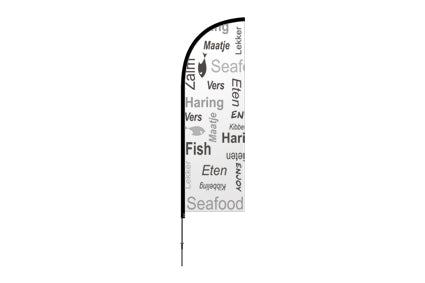 Beachflag 230x60cm Enjoy Fish