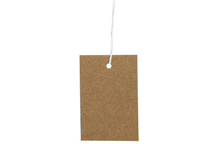 Label 4x6cm met koord Kraft