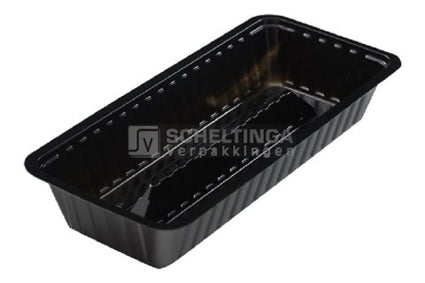 Snackbak Dubbel A16 Zwart Plastic