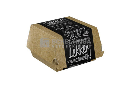 Papieren Hamburgerbak 90x90x70mm Good Food Klein