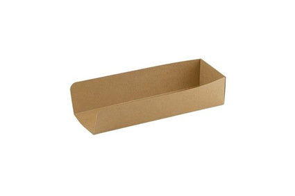 Papieren broodtray 230x75x50mm Bruin