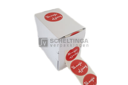 Etiket Ø65mm The Magic Of Giving Rood