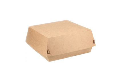 Papieren Hamburgerbak 90x90x70mm Bruin P2P