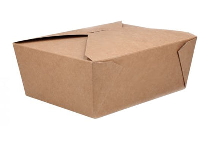 Papieren Take Away Box 1300cc 45oz Bruin