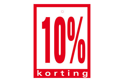 Schapkaart met ponsgat 6x8cm 100st. 10%