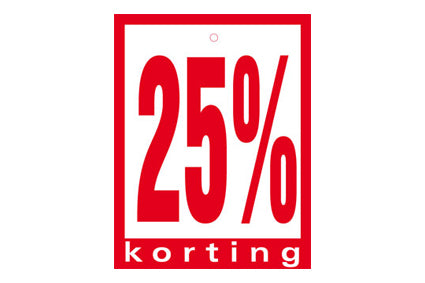 Schapkaart met ponsgat 6x8cm 100st. 25%