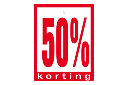 Schapkaart met ponsgat 6x8cm 100st. 50%