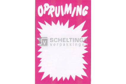 Schapkaart 16x24cm 100st. Opruiming Roze