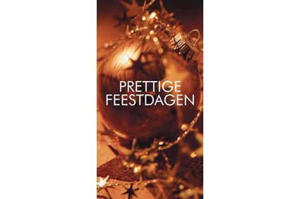 Raambiljet 50x94cm Prettige Feestdagen Goud