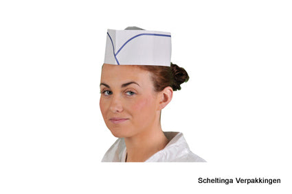 Papieren cap streep Blauw