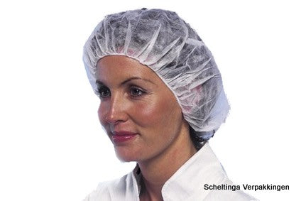 Haarnet Baret non-woven Wit