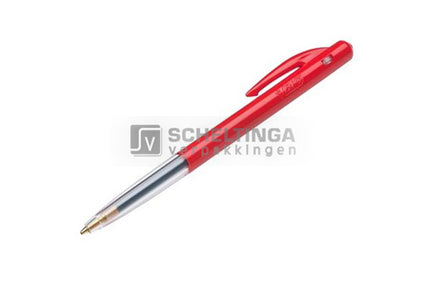 Pen Bic M10 met zijknop Rood