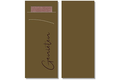 Pochette Genieten Taupe Servet Choco