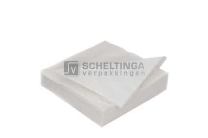Servet 24x24cm 2-laag Wit