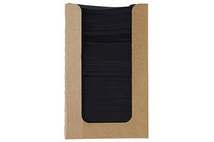 Cocktailservet 20x20cm Zwart Airlaid