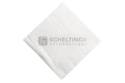 Servet 33x33cm 1-laag Wit
