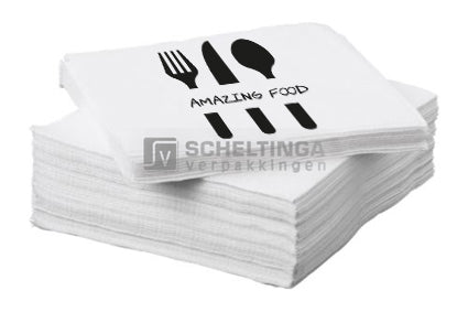 Servet 33x33cm 1-laag Amazing Food