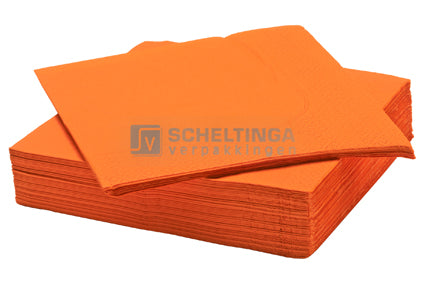 Servet 33x33cm 2-laag Oranje