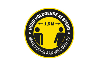 Vloersticker houd afstand Ø30cm Variatie
