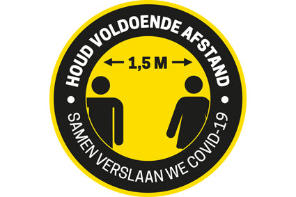 Vloersticker houd afstand Ø30cm Variatie