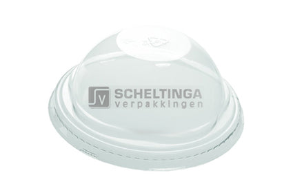 Dome deksel 4OZ ijsbeker 78mm zonder gat Transparant