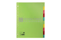Tabblad A4 11-ring 10 tabs gekleurd Karton