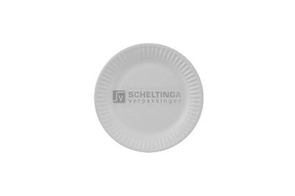 Papieren bord 15cm Coated Wit