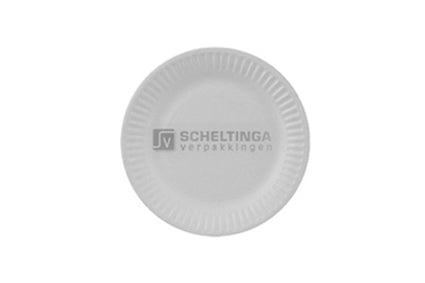 Papieren bord 18cm Coated Wit