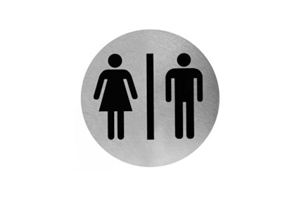 Mediclinics Pictogram Vrouw-Man RVS
