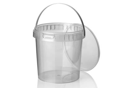 Cup+deksel TE 131mm 1180ml+Hengsel Tr. PP