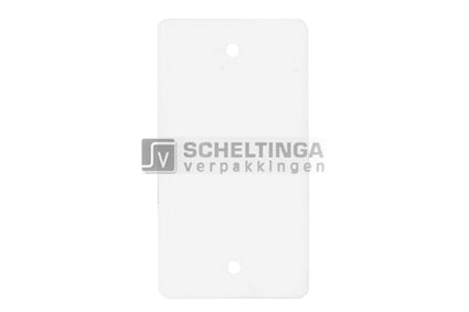 Label PVC 54x108mm 2 gaten 5mm Wit
