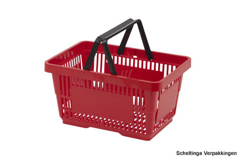 Winkelmand BIG met 2 handgrepen 28ltr Rood