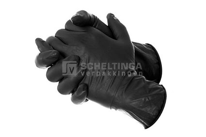 Handschoen Nitrile XL Ongepoederd Zwart