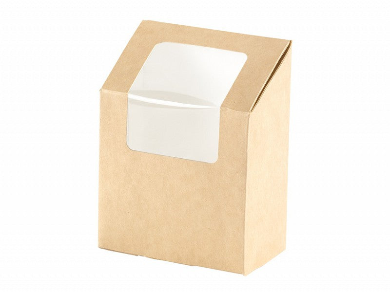 Wrapbox met venster 13x9x5cm Bruin FSC®