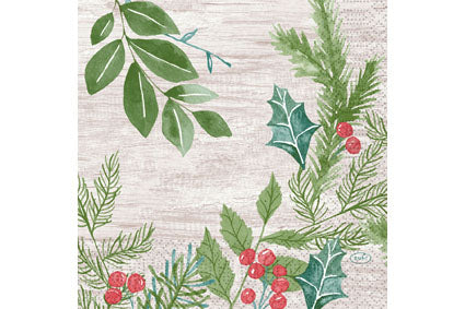 Servet 33x33cm 3-laag Winter Greenery Duni