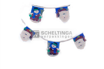 Vlaglijn kerst 8-vlaggen 40x35cm 6mtr