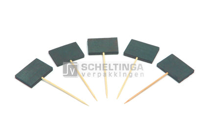 Prikker met krijtbord 9-3.5x2.5cm Sier Zwart
