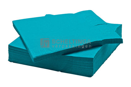 Servet 33x33cm 2-laag Aqua
