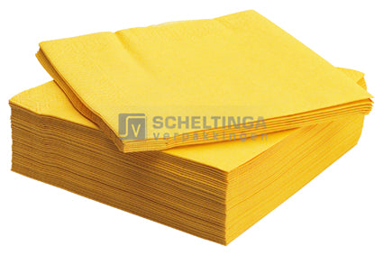 Servet 33x33cm 2-laag Goudgeel