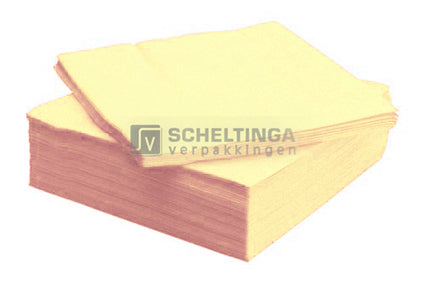 Servet 33x33cm 2-laag Lichtgeel