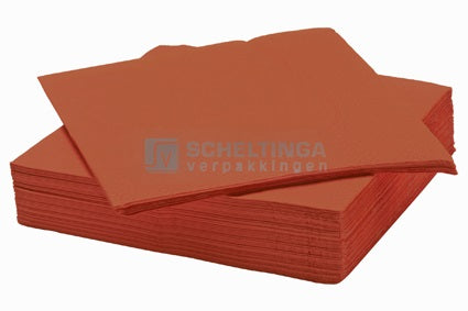 Servet 33x33cm 2-laag Terracotta